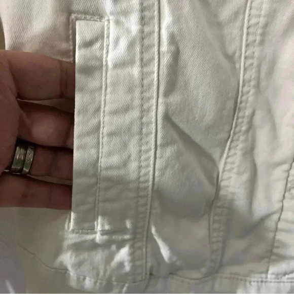 Prosperity Women’s XL White Jean Jacket | Stretch Lightweight Mid-Length - Picture 6 of 13